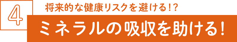 ミネラルの吸収を助ける！