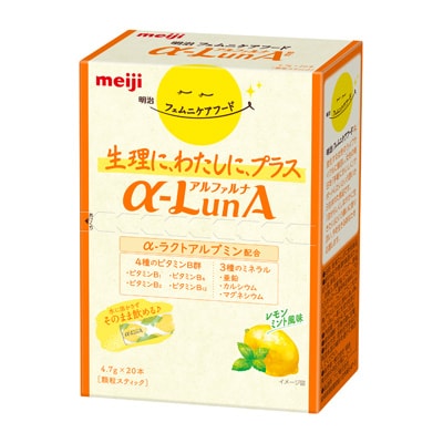 写真:明治フェムニケアフードα-LunA顆粒 レモンミント風味 4.7g×20本