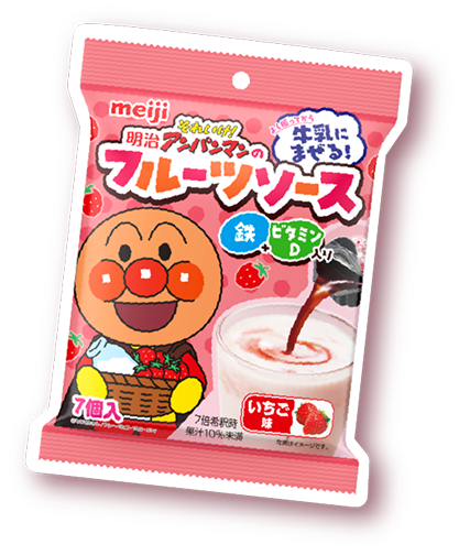 明治それいけ！アンパンマンのフルーツソース鉄＋ビタミンD入りいちご味