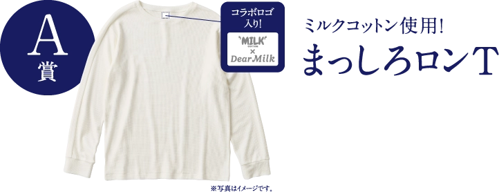 A賞 ミルクコットン使用！ まっしろロンＴ