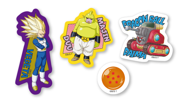 写真：「ベジータ(超サイヤ人3)×魔人ドゥー」セットのシール4枚