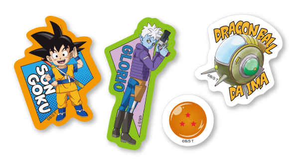 写真：「孫悟空(ミニ)×グロリオ」セットのシール4枚
