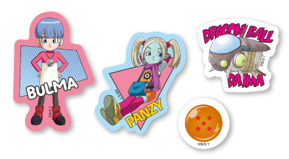 写真：「ブルマ(ミニ)×パンジ」セットのシール4枚