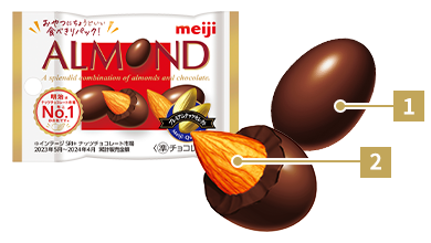 全国どこでも送料無料！ アーモンドチョコレートポケットパック 33g | Welcome to Japan 菓子