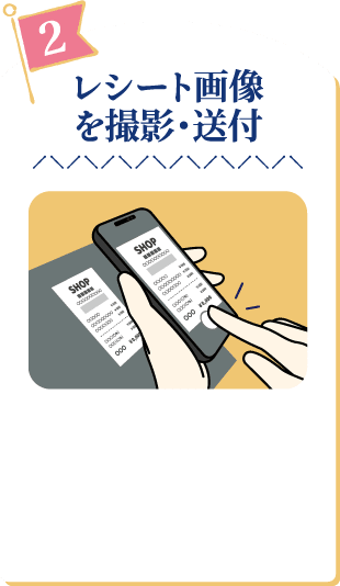 2. レシート画像を撮影・送付