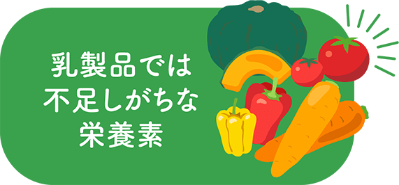 乳製品では不足しがちな栄養素