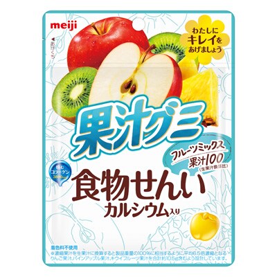 写真:果汁グミ食物せんいフルーツミックス 68g