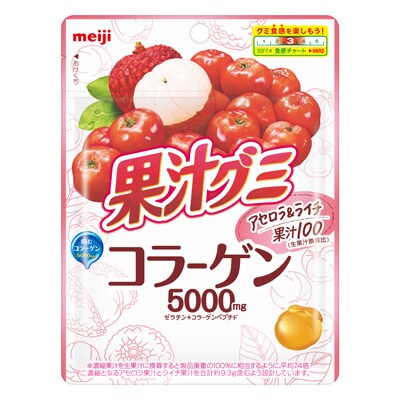 果汁グミコラーゲンアセロラ ライチ 68g グミ キャンデー ガム 株式会社 明治 Meiji Co Ltd