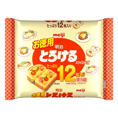 明治お徳用とろけるスライスチーズ12枚入り 180g チーズ 株式会社 明治 Meiji Co Ltd