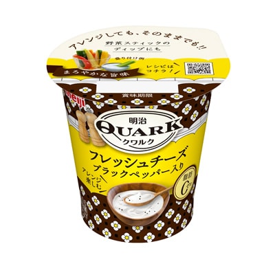 写真:明治QUARK フレッシュチーズ ブラックペッパー入り 100g