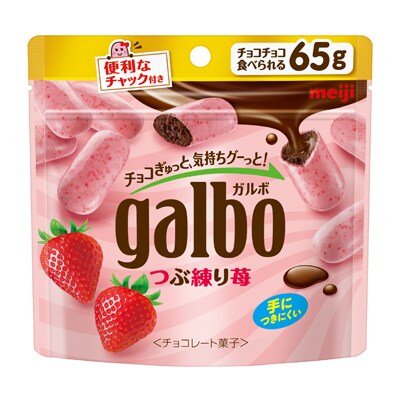 写真:ガルボつぶ練り苺パウチ 65g