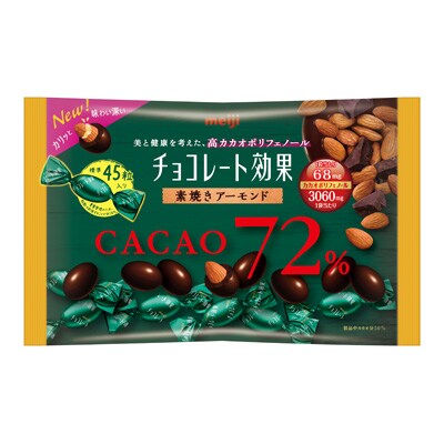 写真:チョコレート効果 カカオ72％素焼きアーモンド大袋 166g