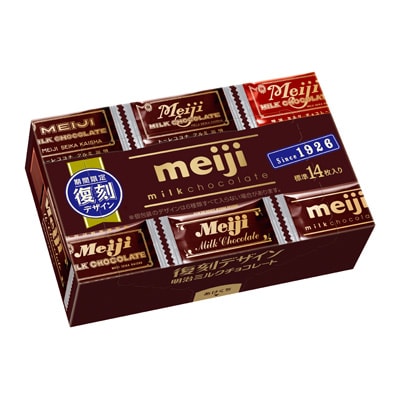 写真:明治ミルクチョコレート復刻版箱 78g