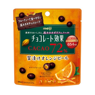 チョコレート効果 カカオ72 蜜漬けオレンジピールパウチ 34g チョコレート 株式会社 明治 Meiji Co Ltd