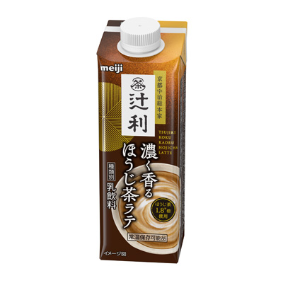 写真:辻󠄀利 濃く香るほうじ茶ラテ 210ml