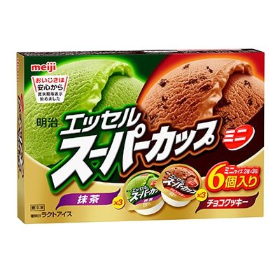 明治 エッセル スーパーカップミニ 抹茶 チョコクッキー 90ml 2種 各3個 アイス 株式会社 明治 Meiji Co Ltd