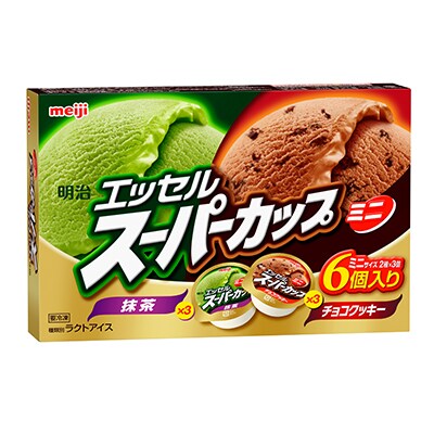 写真:明治 エッセル スーパーカップミニ 抹茶&チョコクッキー 90ml × 2種 × 各3個