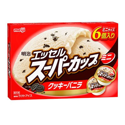 写真:明治 エッセル スーパーカップミニ クッキーバニラ 90ml × 6個