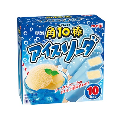 明治 角10棒 アイスソーダ 45ml × 10本 | アイス | 株式会社 明治 ...