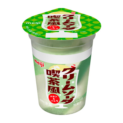 明治 クリームソーダ喫茶風 メロン＆バニラ 185ml | アイス | 株式会社