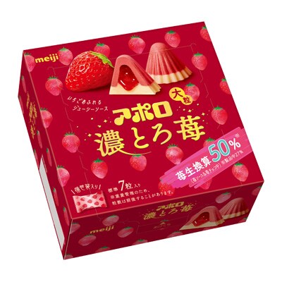 大粒アポロ濃とろ苺 44g キッズ キャラクター 株式会社 明治 Meiji Co Ltd