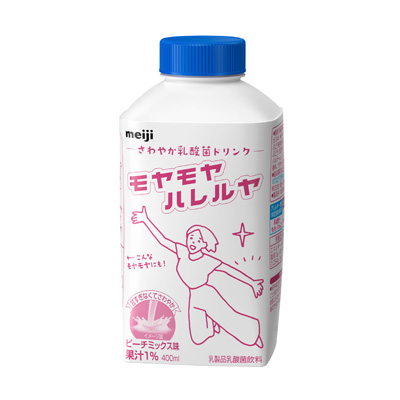 明治さわやか乳酸菌ドリンク モヤモヤハレルヤ ピーチミックス味 400ml