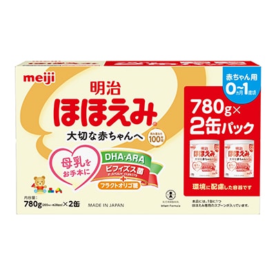 写真:明治ほほえみ 2缶パック 1560g（780g（大缶）×2缶）