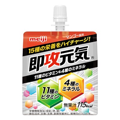 写真:即攻元気ゼリー 11種のビタミン&4種のミネラル マンゴー風味 150g