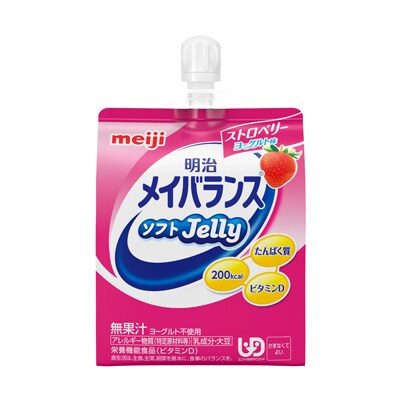 写真:明治メイバランスソフトJelly ストロベリーヨーグルト味 125ml