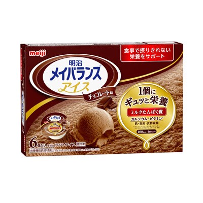 写真:明治メイバランスアイス チョコレート味 80ml×6個
