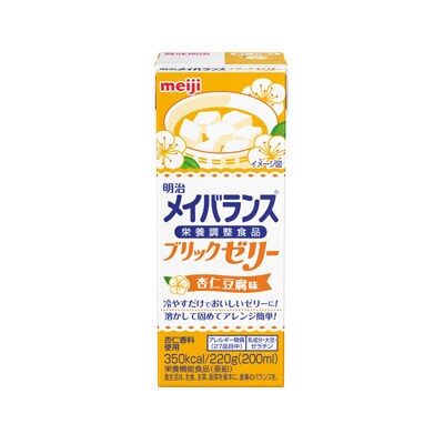 写真:明治メイバランスブリックゼリー 杏仁豆腐味 220g