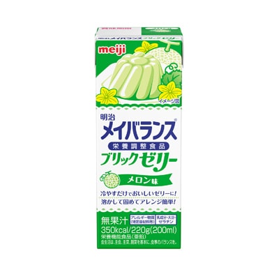 写真:明治メイバランスブリックゼリー メロン味 220g