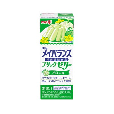 写真:明治メイバランスブリックゼリー メロン味 220g