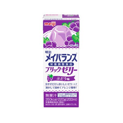 写真:明治メイバランスブリックゼリー ぶどう味 220g