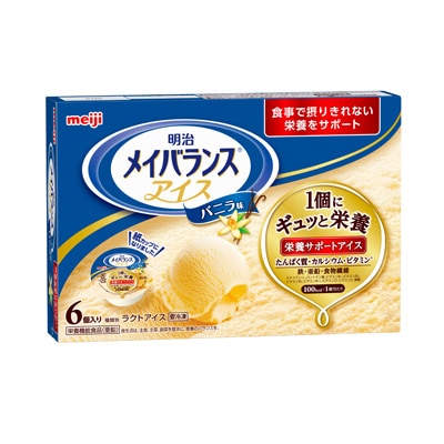 写真:明治メイバランスアイス バニラ味 80ml×6個