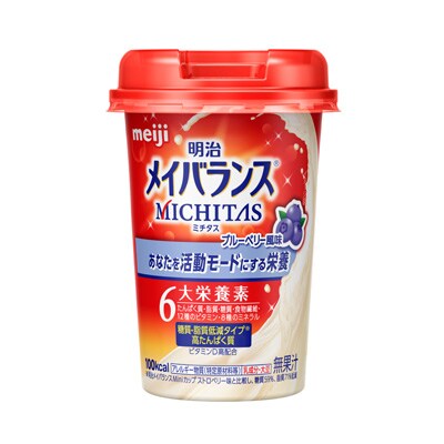 写真:明治メイバランスMICHITASカップ ブルーベリー風味 125ml