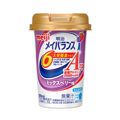 写真:明治メイバランスArg Miniカップ ミックスベリー味 125ml
