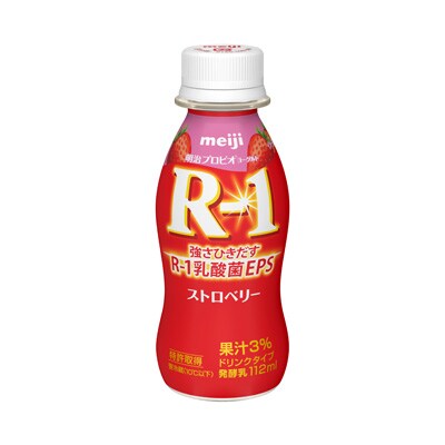 写真:明治プロビオヨーグルトR-1ドリンクタイプ ストロベリー 112ml