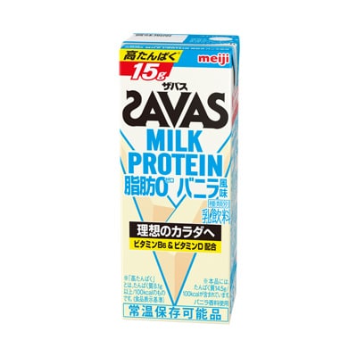 写真:（ザバス）MILK PROTEIN 脂肪0 バニラ風味 200ml