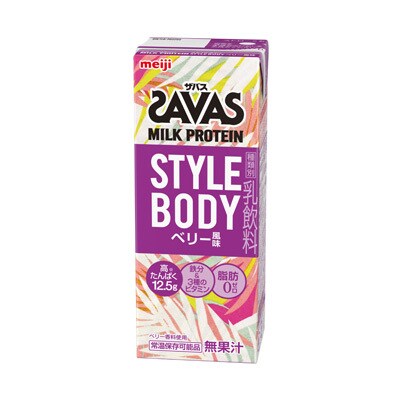 写真:(ザバス)MILK PROTEIN STYLE BODY ベリー風味 200ml