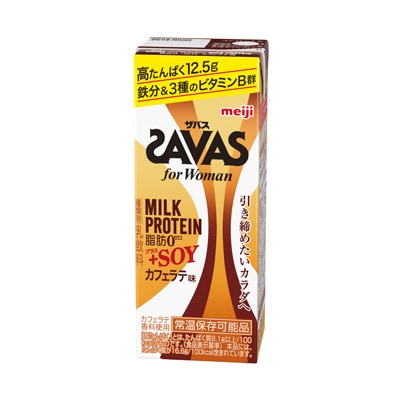 写真:(ザバス for Woman)MILK PROTEIN 脂肪0+SOY カフェラテ味 200ml