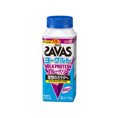 写真:ザバス MILK PROTEIN 脂肪0 ヨーグルトドリンク ブルーベリー 200g