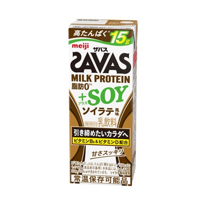 写真:（ザバス）MILK PROTEIN 脂肪0 ＋SOY ソイラテ風味 200ml