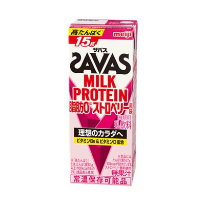 写真:（ザバス）MILK PROTEIN 脂肪0 ストロベリー風味 200ml