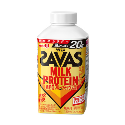 写真:（ザバス）MILK PROTEIN 脂肪0 フルーツミックス風味 430ml