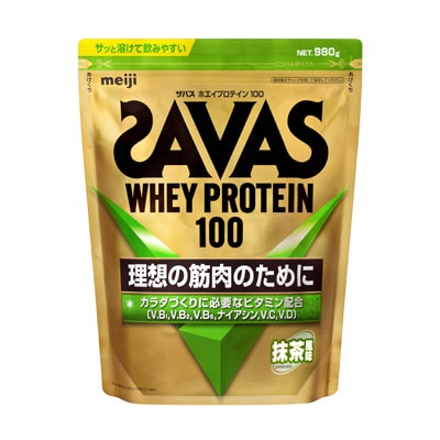 明治 SAVAS ザバス ホエイプロテイン100 抹茶風味 980gx3袋