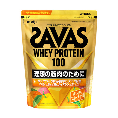 写真:ザバス ホエイプロテイン100  すっきりフルーティー風味 800g