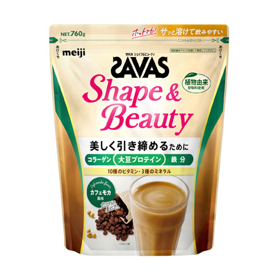 写真:ザバス シェイプ＆ビューティ カフェモカ風味 760g