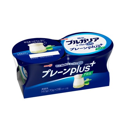 写真:明治ブルガリアヨーグルトLB81プレーンplus アロエ 70g×2