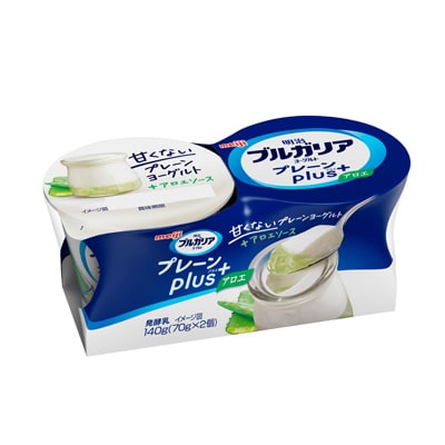 写真:明治ブルガリアヨーグルトプレーンplus アロエ 70g×2